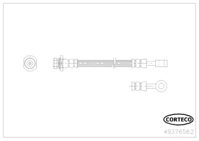 Тормозной шланг CORTECO 49376562
