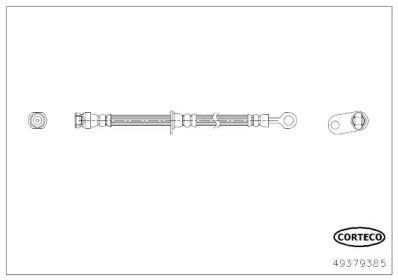Тормозной шланг CORTECO 49379385