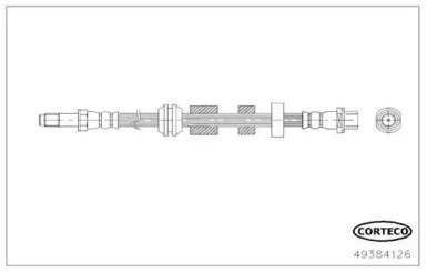 Тормозной шланг CORTECO 49384126
