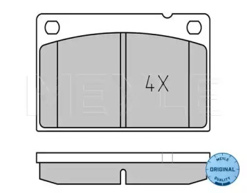 Комплект тормозных колодок MEYLE 025 201 5316