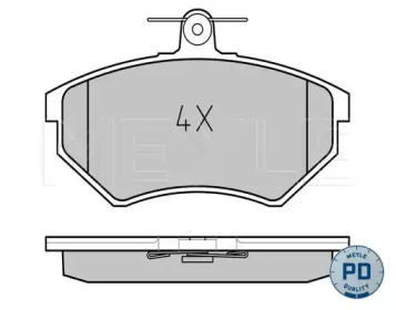 Комплект тормозных колодок MEYLE 025 201 6816/PD