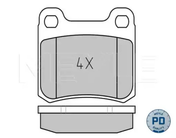 Комплект тормозных колодок MEYLE 025 206 8715/PD