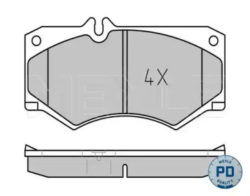 Комплект тормозных колодок MEYLE 025 207 8418/PD