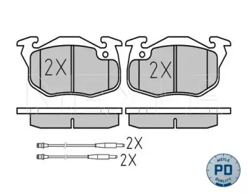 Комплект тормозных колодок MEYLE 025 209 0618/PD
