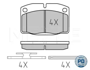 Комплект тормозных колодок MEYLE 025 209 3915/PD