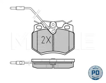 Комплект тормозных колодок MEYLE 025 210 8017/PD