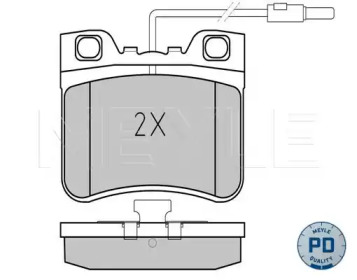 Комплект тормозных колодок MEYLE 025 212 6717/PD