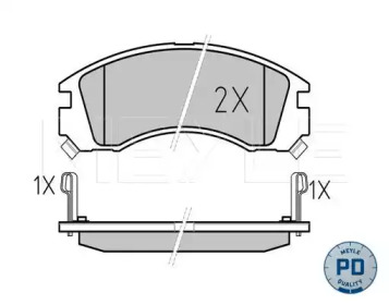 Комплект тормозных колодок MEYLE 025 213 6315/PD