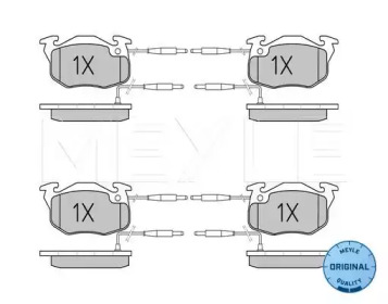 Комплект тормозных колодок MEYLE 025 214 1418/W