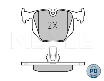 Комплект тормозных колодок MEYLE 025 214 8717/PD