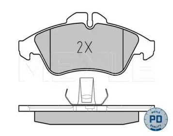 Комплект тормозных колодок MEYLE 025 215 7620/PD