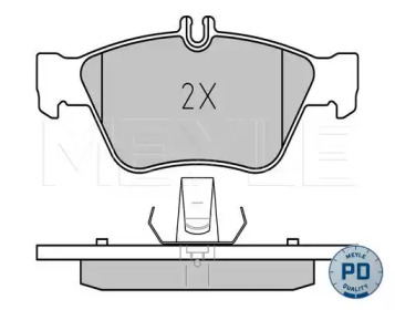 Комплект тормозных колодок MEYLE 025 216 6419/PD