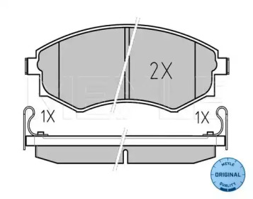 Комплект тормозных колодок MEYLE 025 217 2517/W
