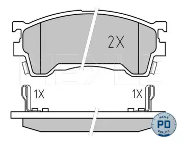 Комплект тормозных колодок MEYLE 025 217 5416/PD