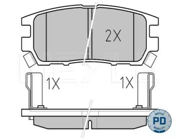 Комплект тормозных колодок MEYLE 025 218 4014/PD
