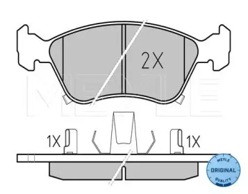 Комплект тормозных колодок MEYLE 025 219 7617/W