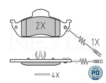 Комплект тормозных колодок MEYLE 025 231 9317/PD