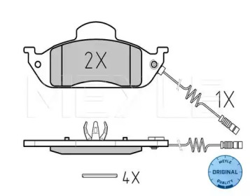 Комплект тормозных колодок MEYLE 025 231 9317/W