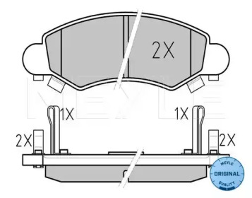 Комплект тормозных колодок MEYLE 025 232 5316/W