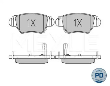 Комплект тормозных колодок MEYLE 025 232 5817/PD