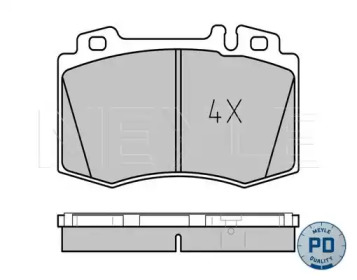 Комплект тормозных колодок MEYLE 025 232 7117/PD