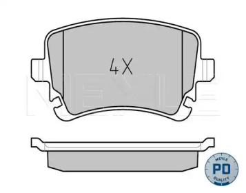 Комплект тормозных колодок MEYLE 025 233 2617/PD