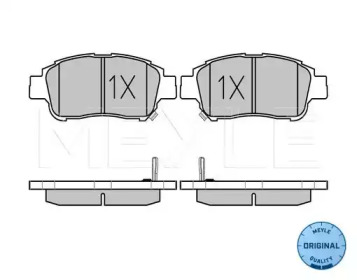 Комплект тормозных колодок MEYLE 025 233 4816/W