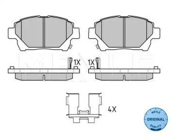 Комплект тормозных колодок MEYLE 025 235 1015/W