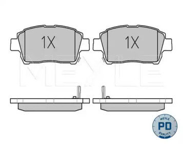 Комплект тормозных колодок MEYLE 025 235 1017/PD