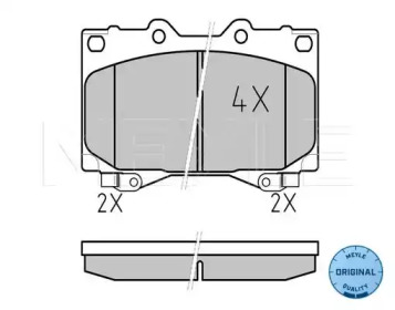 Комплект тормозных колодок MEYLE 025 235 2415/W