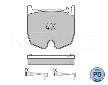 Комплект тормозных колодок MEYLE 025 235 4117/PD