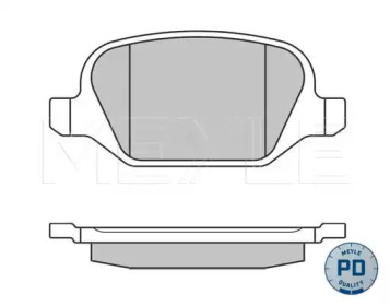 Комплект тормозных колодок MEYLE 025 236 0113/PD