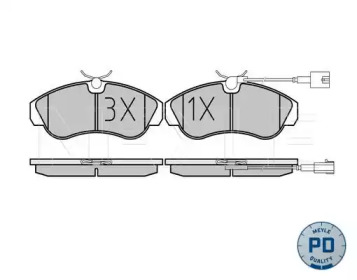 Комплект тормозных колодок MEYLE 025 236 0319/PD