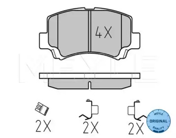 Комплект тормозных колодок MEYLE 025 236 6215/W