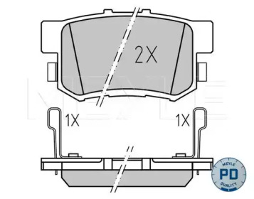 Комплект тормозных колодок MEYLE 025 237 3615/PD