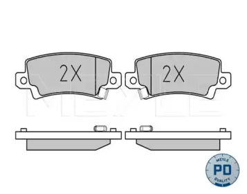 Комплект тормозных колодок MEYLE 025 238 1616/PD