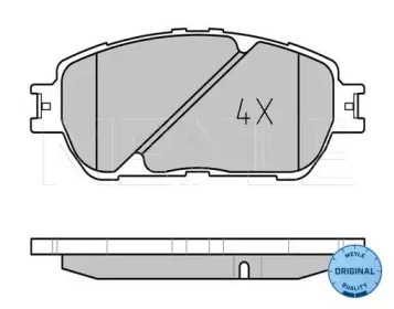 Комплект тормозных колодок MEYLE 025 238 5516