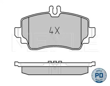 Комплект тормозных колодок MEYLE 025 239 0319/PD