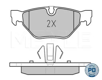 Комплект тормозных колодок MEYLE 025 239 2617/PD