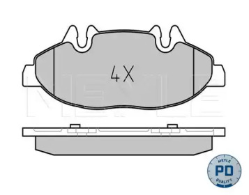 Комплект тормозных колодок MEYLE 025 240 0720/PD