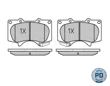 Комплект тормозных колодок MEYLE 025 240 2417/PD