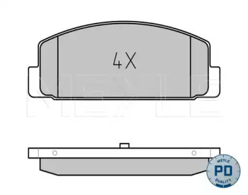 Комплект тормозных колодок MEYLE 025 240 4514/PD