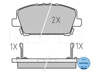 Комплект тормозных колодок MEYLE 025 240 8717/W