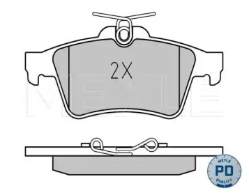 Комплект тормозных колодок MEYLE 025 241 3716/PD