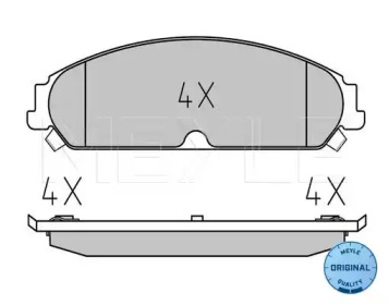 Комплект тормозных колодок MEYLE 025 241 6417/W