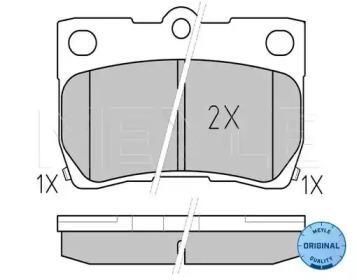 Комплект тормозных колодок MEYLE 025 243 2315/W