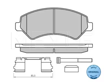 Комплект тормозных колодок MEYLE 025 244 6619/W2