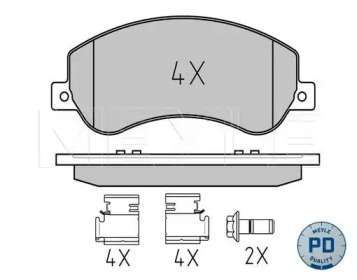 Комплект тормозных колодок MEYLE 025 244 8418/PD