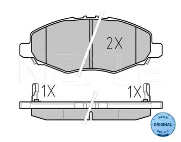 Комплект тормозных колодок MEYLE 025 245 2316/W