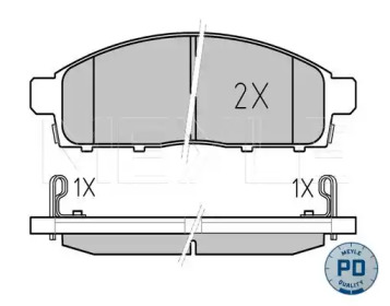 Комплект тормозных колодок MEYLE 025 245 2916/PD
